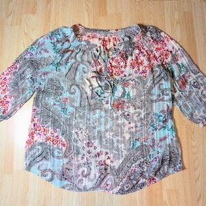 Daniel Rainn Multicolor Paisley Blouse
